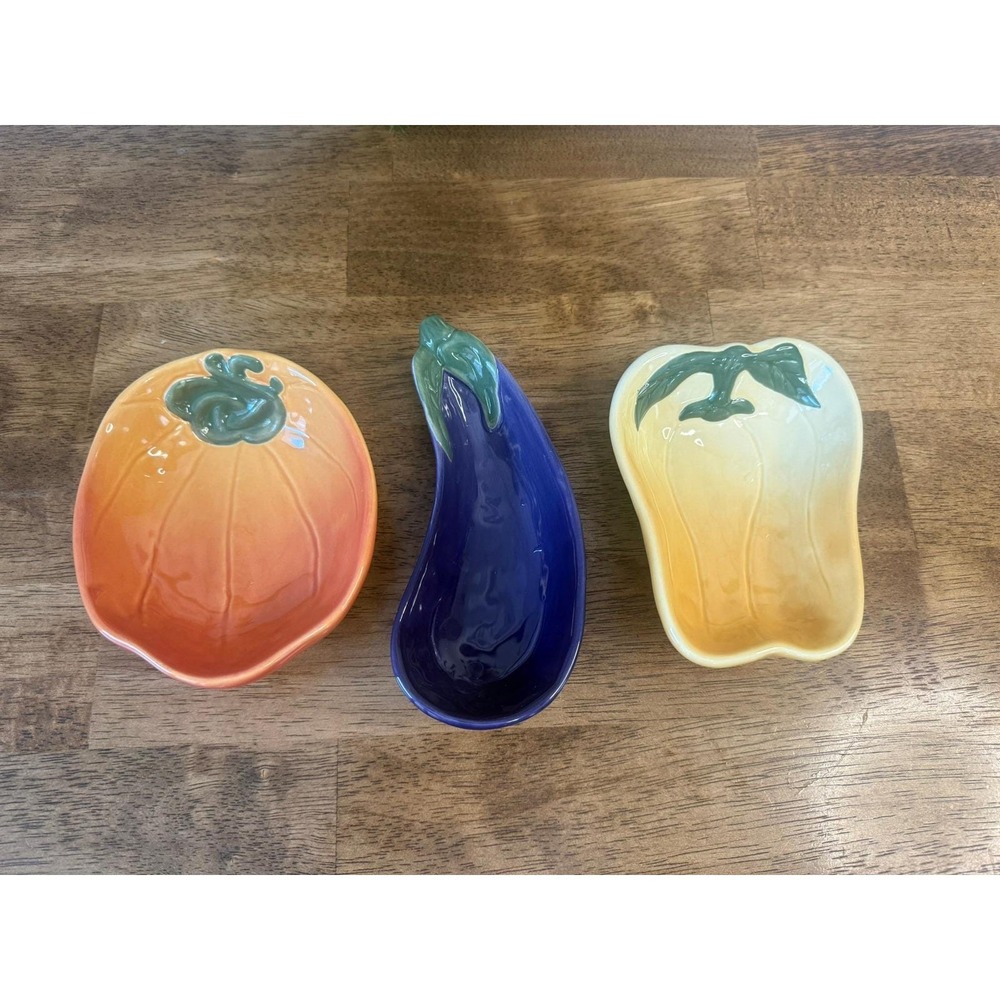 Vintage Williams Sonoma Jardin Potager Ceramic Vegetable Dishes Set Retro Dining